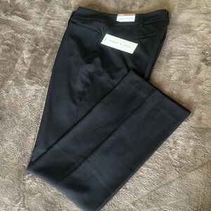 NWT Cooper&Ella Black High Rise Flat Front Bootcut Stretchy Dress Pants, Size 8.